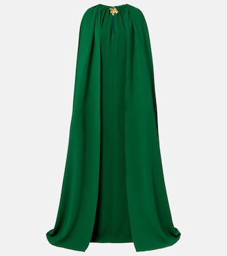 Cyclamen silk-blend georgette kaftan | Oscar de la Renta