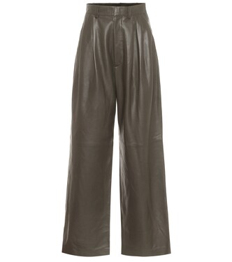 High-rise leather wide-leg pants | Dodo Bar Or