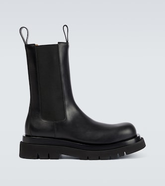 Lug leather ankle boots | Bottega Veneta
