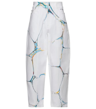 Jeans a vita alta con stampa | Stella McCartney
