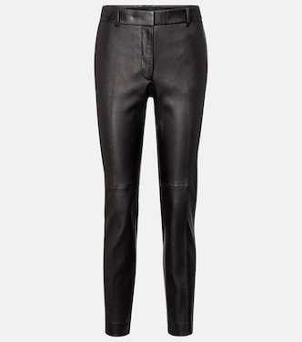 Coleman mid-rise leather pants | Joseph