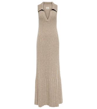 Giselle cashmere polo maxi dress | Khaite