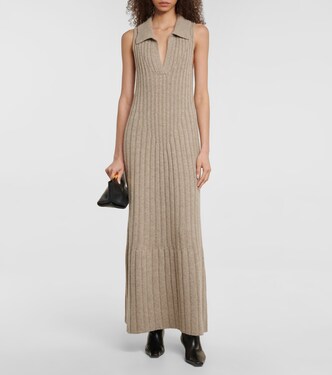 Giselle cashmere polo maxi dress | Khaite