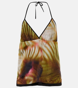 Top in seta e cotone con stampa | Dries Van Noten