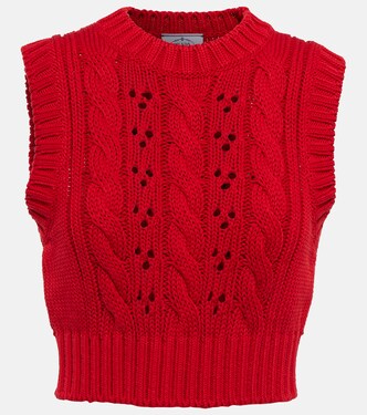 Gilet in cotone a coste | Prada