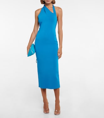 Abito midi con scollo all'americana e cut-out | Galvan