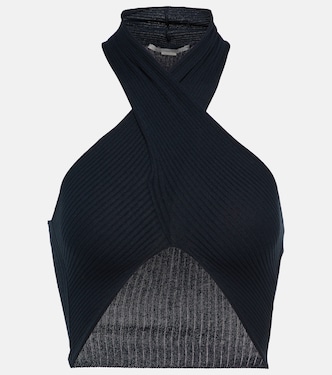 Ribbed-knit cropped halter top | Stella McCartney