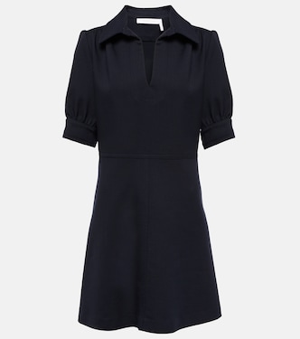 A-line cotton-blend minidress | See By Chloé