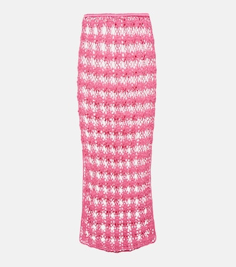 Rosette crochet cotton maxi skirt | Anna Kosturova