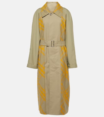 Trench in gabardine di cotone a quadri | Burberry