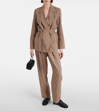 Pantaloni regular in twill di misto seta | Joseph