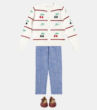 Cardigan Armel in cotone con intarsio | Bonpoint