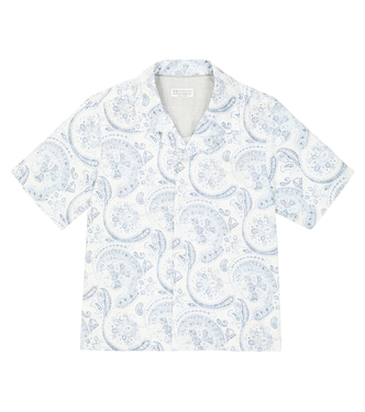 Camisa de algodón estampada | Brunello Cucinelli Kids