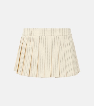 Blake pleated pinstripe twill miniskirt | The Frankie Shop