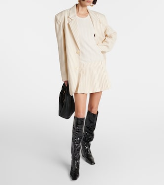 Minigonna Blake in twill gessato | The Frankie Shop