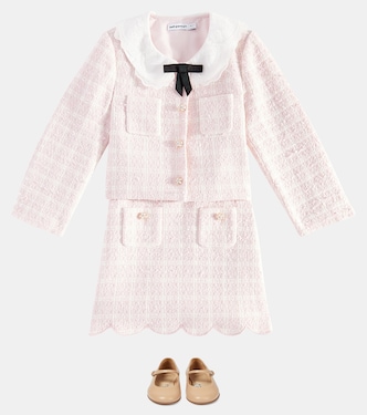 Chaqueta de bouclé con encaje | Self-Portrait Kids