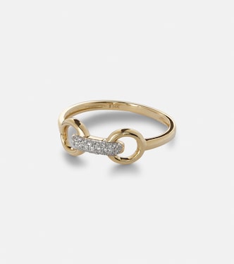 Ring Bridle aus 14kt Gelbgold mit Diamanten | Stone and Strand