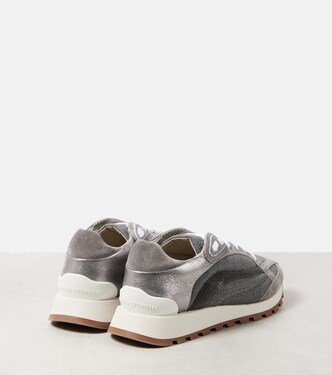 Sneakers Monili mit Veloursleder | Brunello Cucinelli