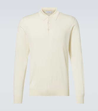 Knitted wool, silk, and cashmere polo shirt | Lardini