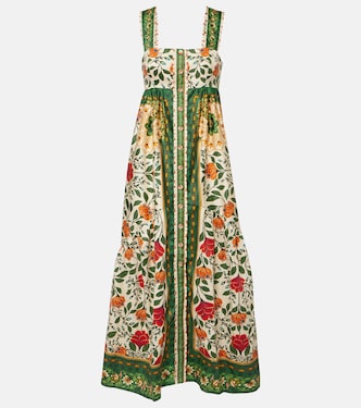 Bedrucktes Maxikleid aus Baumwolle | Farm Rio