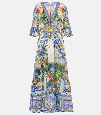 Bedrucktes Maxikleid aus Seide | Camilla
