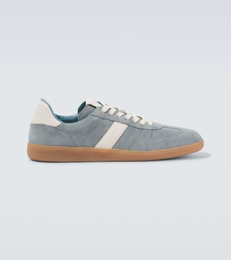 Archer leather-trimmed suede sneakers | Tom Ford