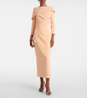 Vestido midi de crepé | Safiyaa