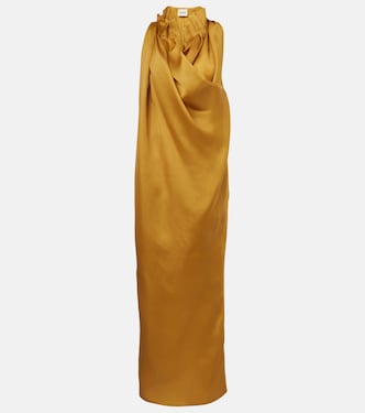 Meryl draped silk maxi dress | Khaite
