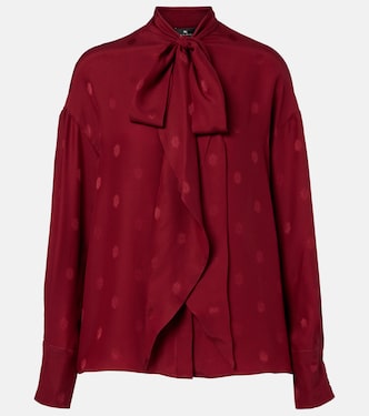 Jacquard silk crêpe de chine blouse | Etro