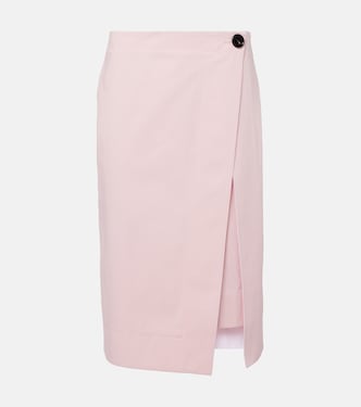 Falda midi de sarga de algodón | Bottega Veneta