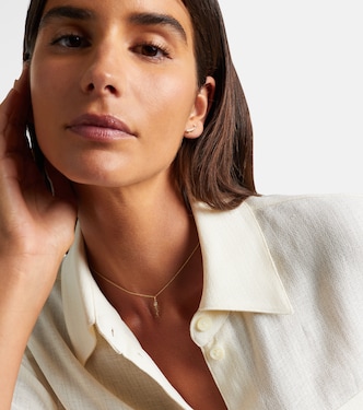 Pendentif Fishbone en or 14 ct et diamants | Sydney Evan