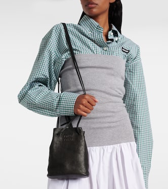 Logo leather crossbody bag | Miu Miu