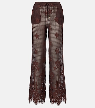 Pantalones anchos Etta de encaje | Melissa Odabash