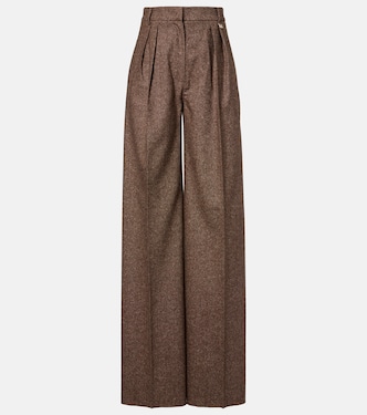 Brava wool and silk-blend wide-leg pants | Max Mara