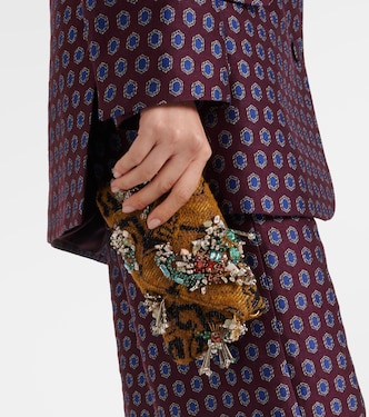 Clutch Small de jacquard adornado  | Dries Van Noten