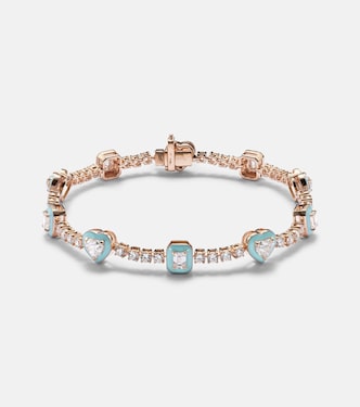 18kt rose gold and enamel bracelet with diamonds | Kamyen