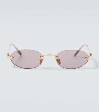 Logo oval sunglasses | Miu Miu