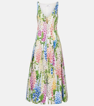 Floral poplin cocktail dress | Oscar de la Renta