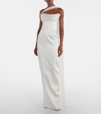 Julietta scarf-detail silk gown | The New Arrivals Ilkyaz Ozel