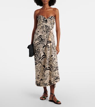 Vestido midi Collina de algodón estampado | Poupette St Barth