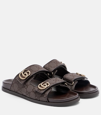 Mules Double G en toile GG Canvas | Gucci