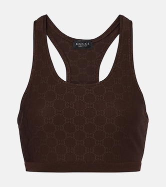GG jersey jacquard sports bra | Gucci