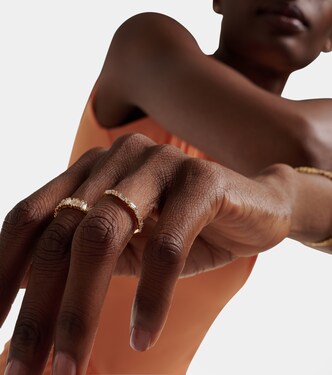 18kt yellow gold ring with diamonds | Suzanne Kalan