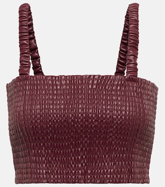 White label - Top cropped in similpelle | Proenza Schouler