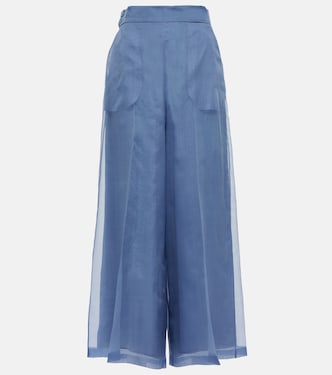 Pantalon de mariée ample Fiume en soie | Max Mara