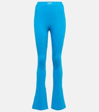 High-rise jersey split-hem leggings | Off-White