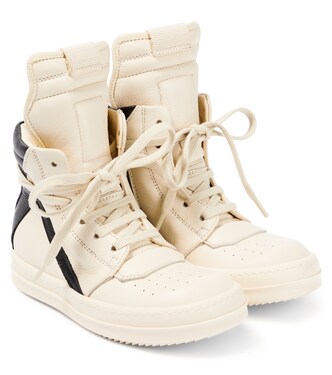 Geobasket leather high-top sneakers | Rick Owens Kids