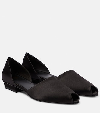 Ballerinas The Peep-Toe aus Satin | Toteme