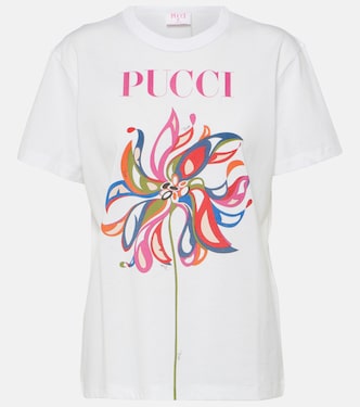 Logo printed cotton jersey T-shirt | Pucci