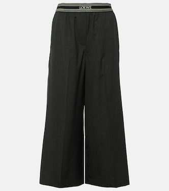 Weite Hose aus Wolle | Loewe